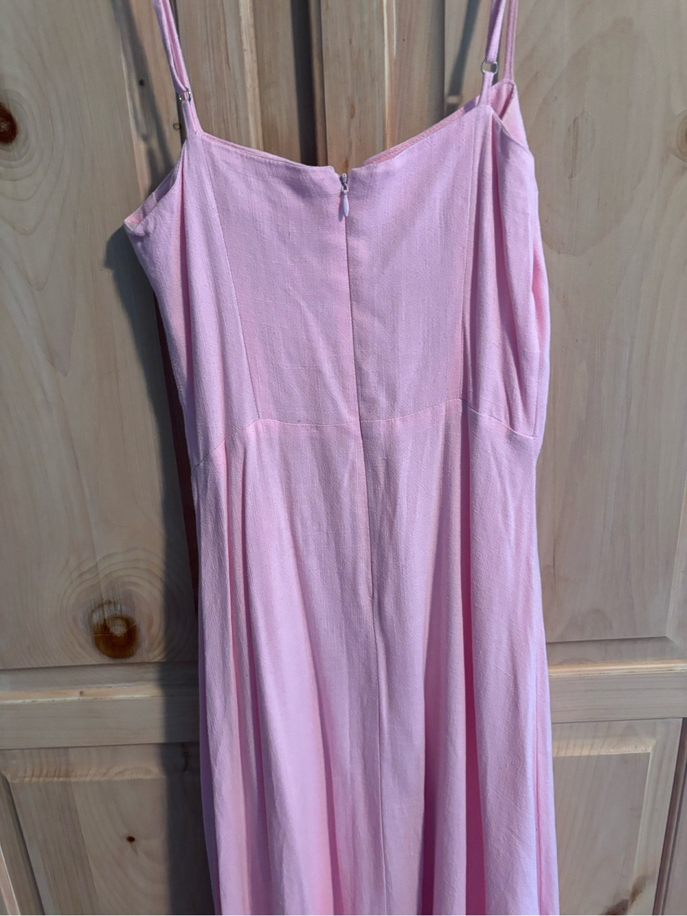 Elegant Pink Spaghetti-Strap Maxi Dress - Picture 5 of 5